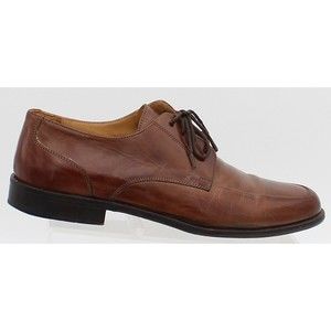 JOHNSTON & MURPHY Handcrafted Italy Moc Toe OXFORD Mens 9.5 M brown Leather Shoe